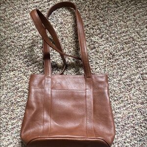 NWOT Vintage brown pebbled leather orvis made in Brazil handbag